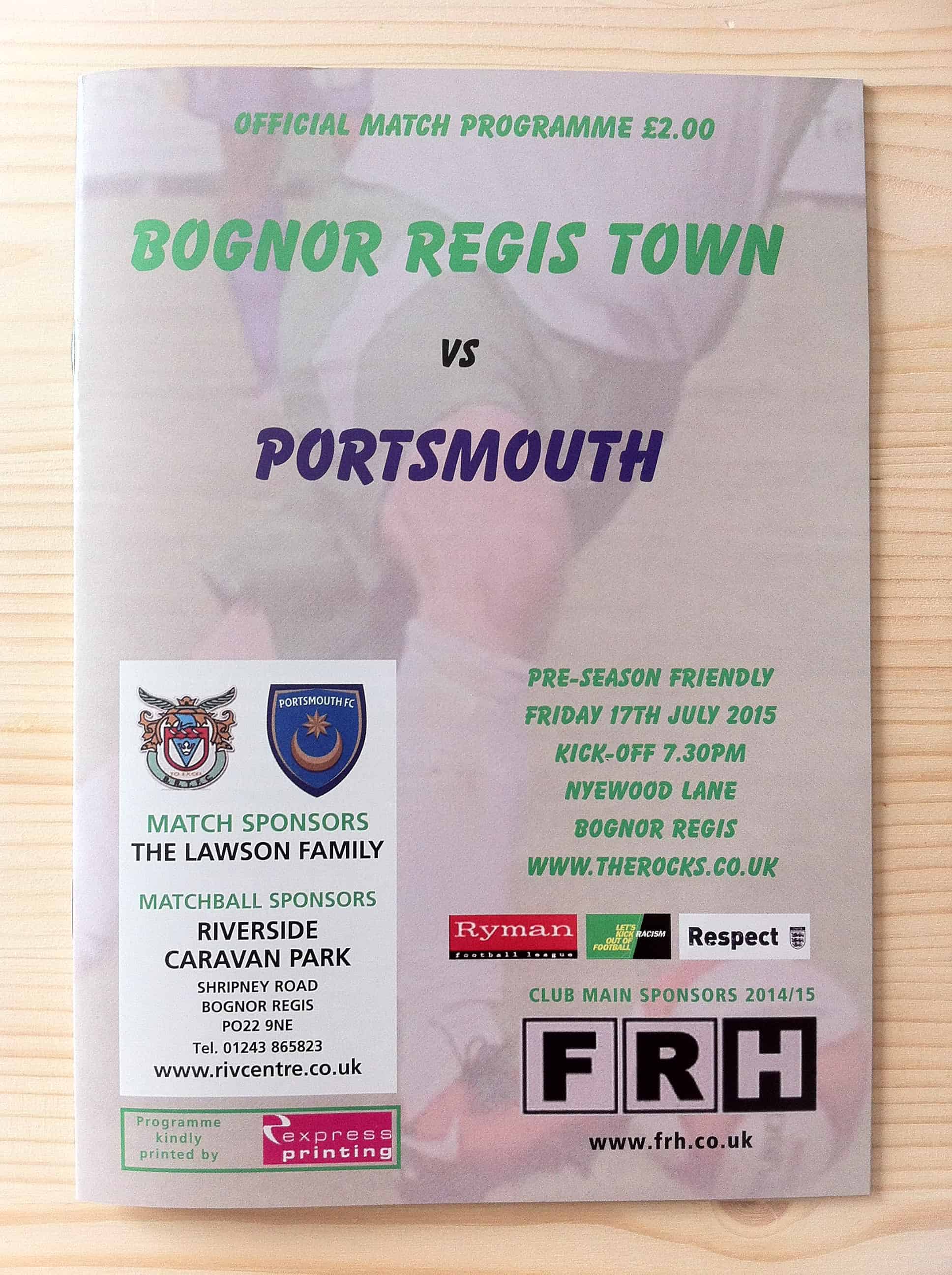 Bognor Regis Town v Portsmouth FC